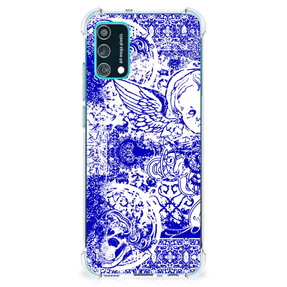 Extreme Case Samsung Galaxy M02s | A02s Angel Skull Blauw