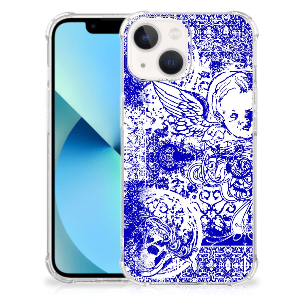Extreme Case iPhone 13 mini Angel Skull Blauw