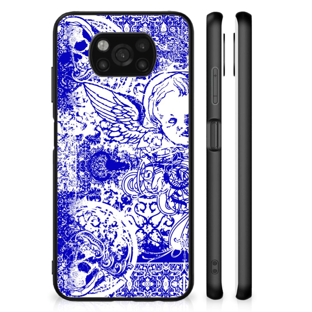 Telefoonhoesje Xiaomi Poco X3 | X3 Pro Angel Skull Blauw