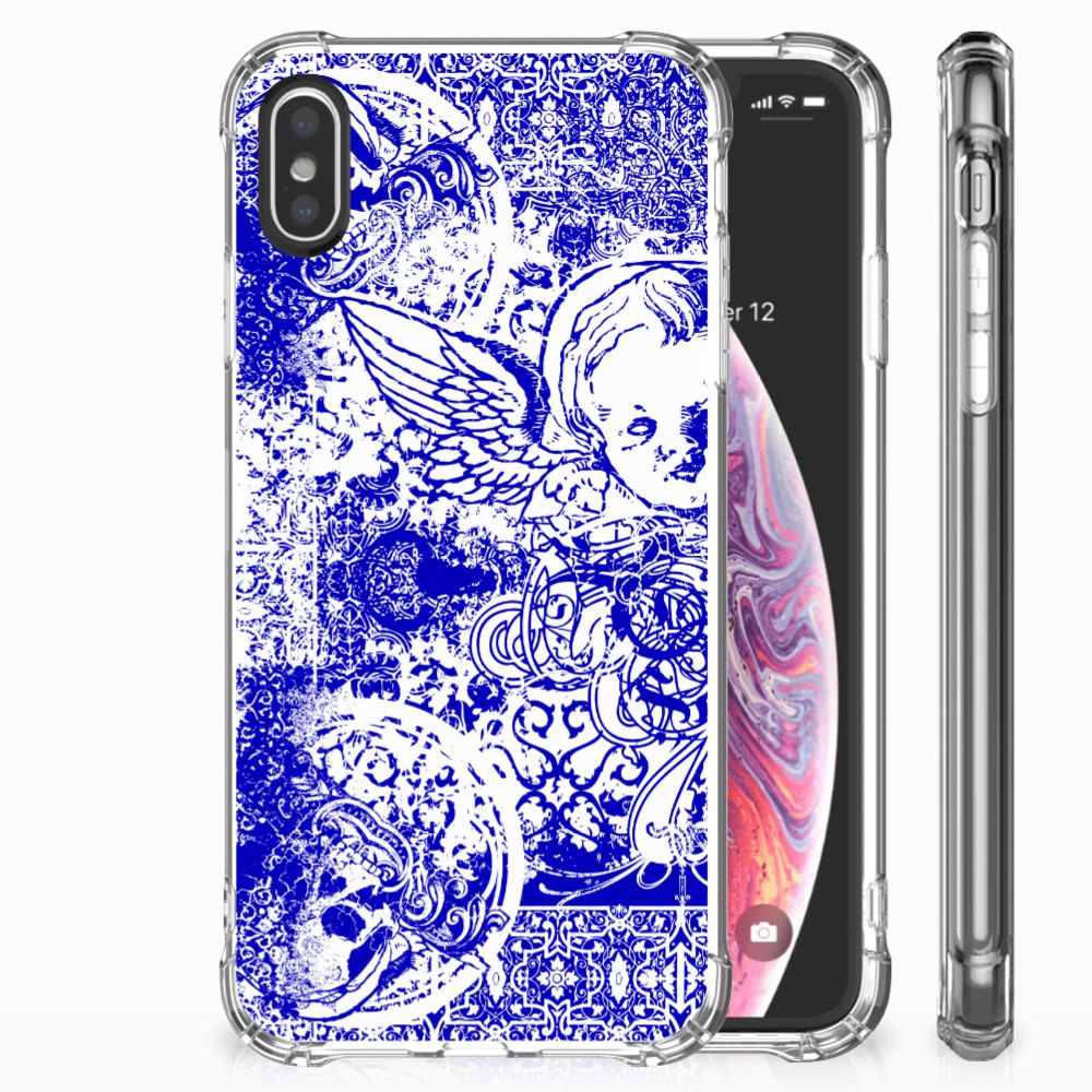 Extreme Case Apple iPhone X | Xs Angel Skull Blauw