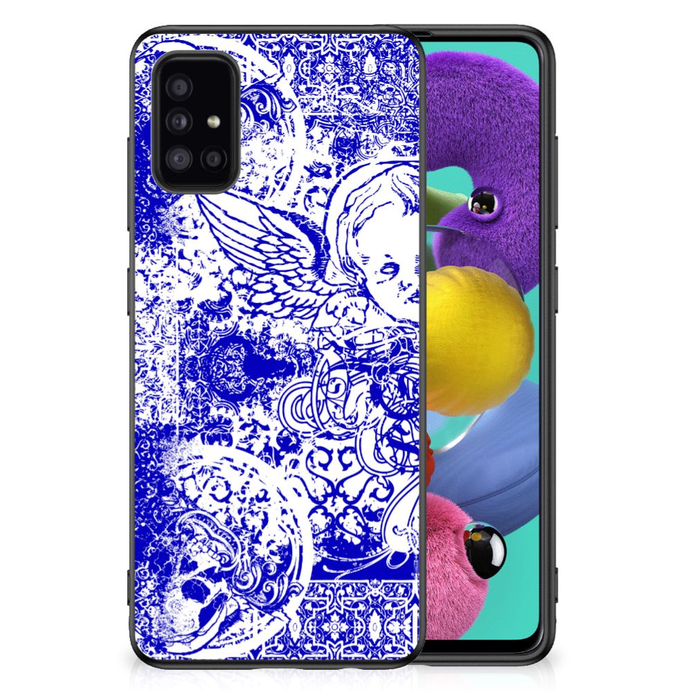 Mobiel Case Samsung Galaxy A51 Angel Skull Blauw