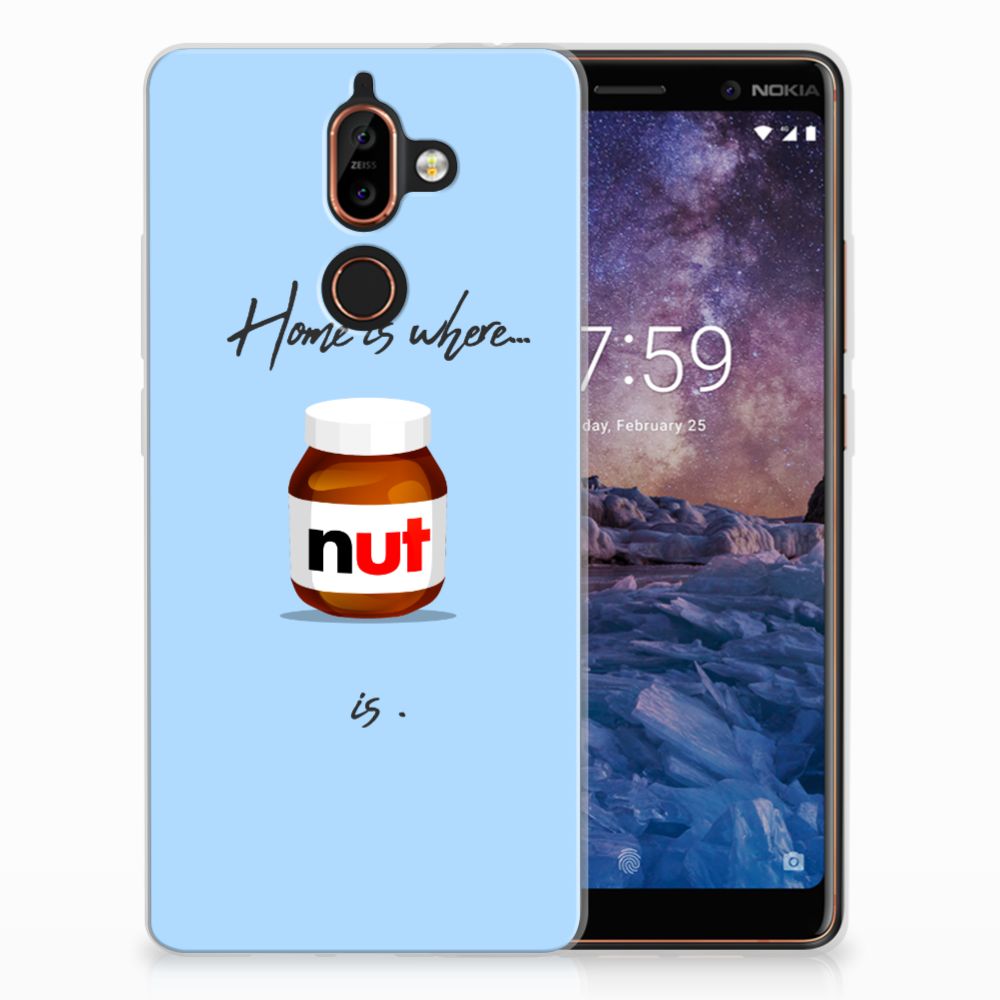 Nokia 7 Plus Siliconen Case Nut Home