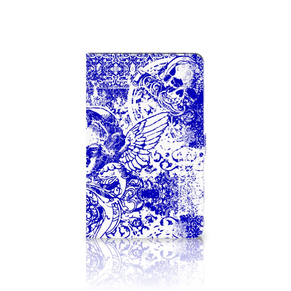 Tablettasje Samsung Galaxy Tab S6 Lite | S6 Lite (2022) Angel Skull Blauw