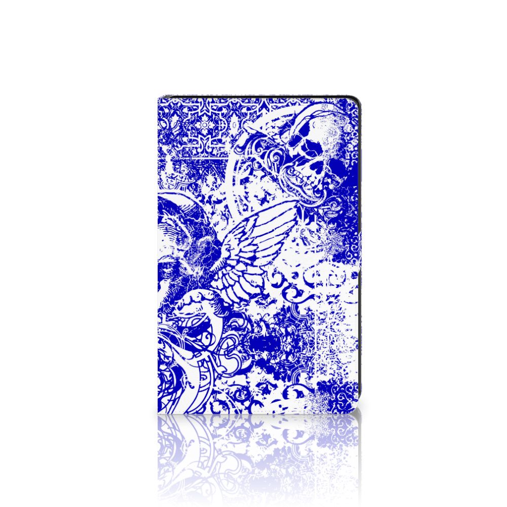 Tablettasje Samsung Galaxy Tab A8 2021/2022 Angel Skull Blauw