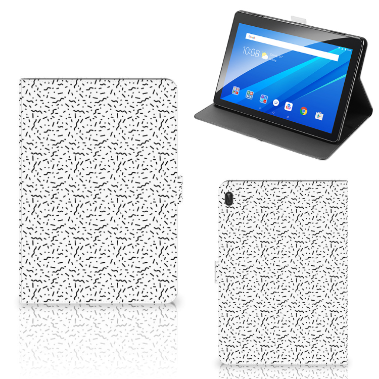Lenovo Tab E10 Tablet Hoes Stripes Dots