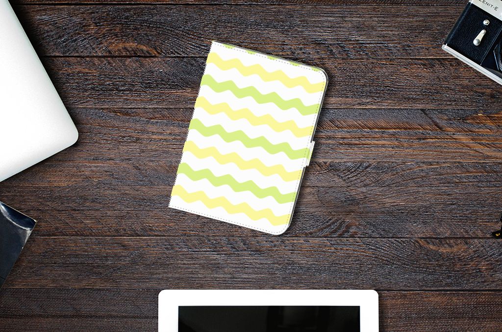iPad Mini 6 (2021) Tablet Hoes Waves Yellow