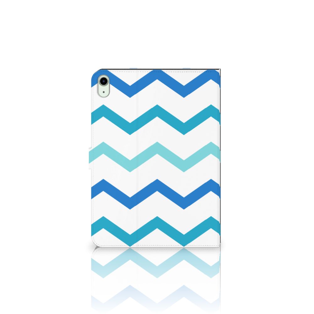 iPad Air (2020-2022) 10.9 inch Tablet Hoes Zigzag Blauw
