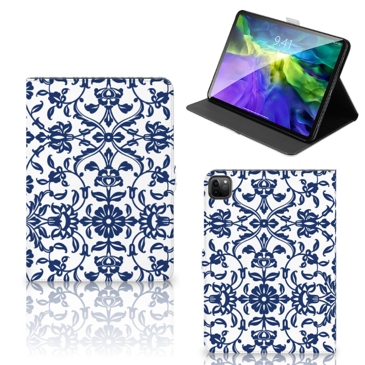 iPad Pro 11 2020/2021/2022 Tablet Cover Flower Blue