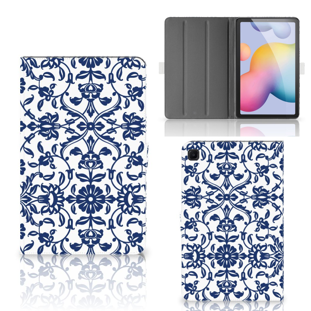 Samsung Galaxy Tab S6 Lite | S6 Lite (2022) Tablet Cover Flower Blue