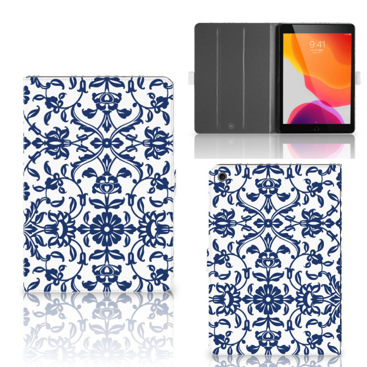 iPad 10.2 2019 | iPad 10.2 2020 | 10.2 2021 Tablet Cover Flower Blue