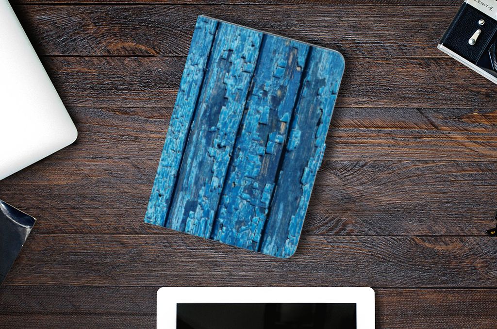 iPad Pro 11 2020/2021/2022 Tablet Book Cover Wood Blue