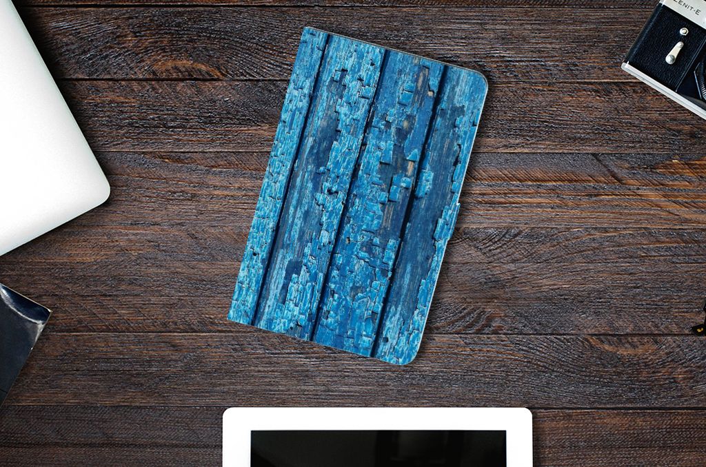 Samsung Galaxy Tab S6 Lite | S6 Lite (2022) Tablet Book Cover Wood Blue
