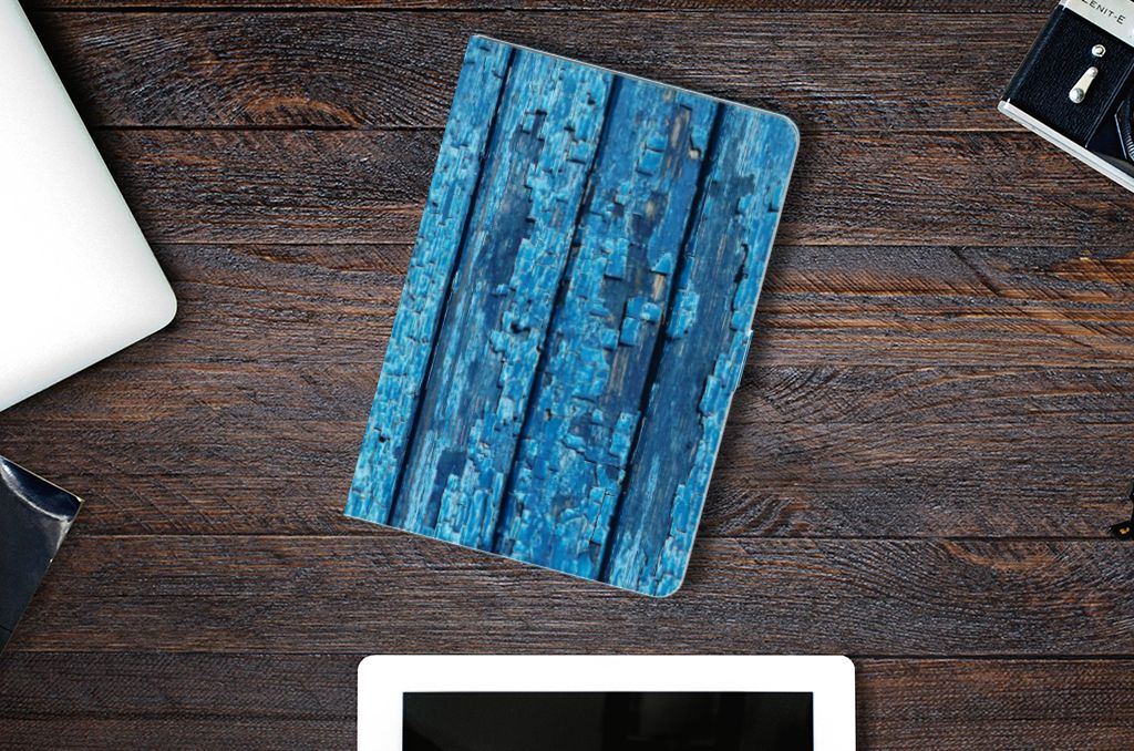 iPad 10.2 2019 | iPad 10.2 2020 | 10.2 2021 Tablet Book Cover Wood Blue