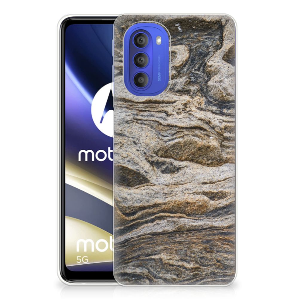 Motorola Moto G51 5G TPU Siliconen Hoesje Steen