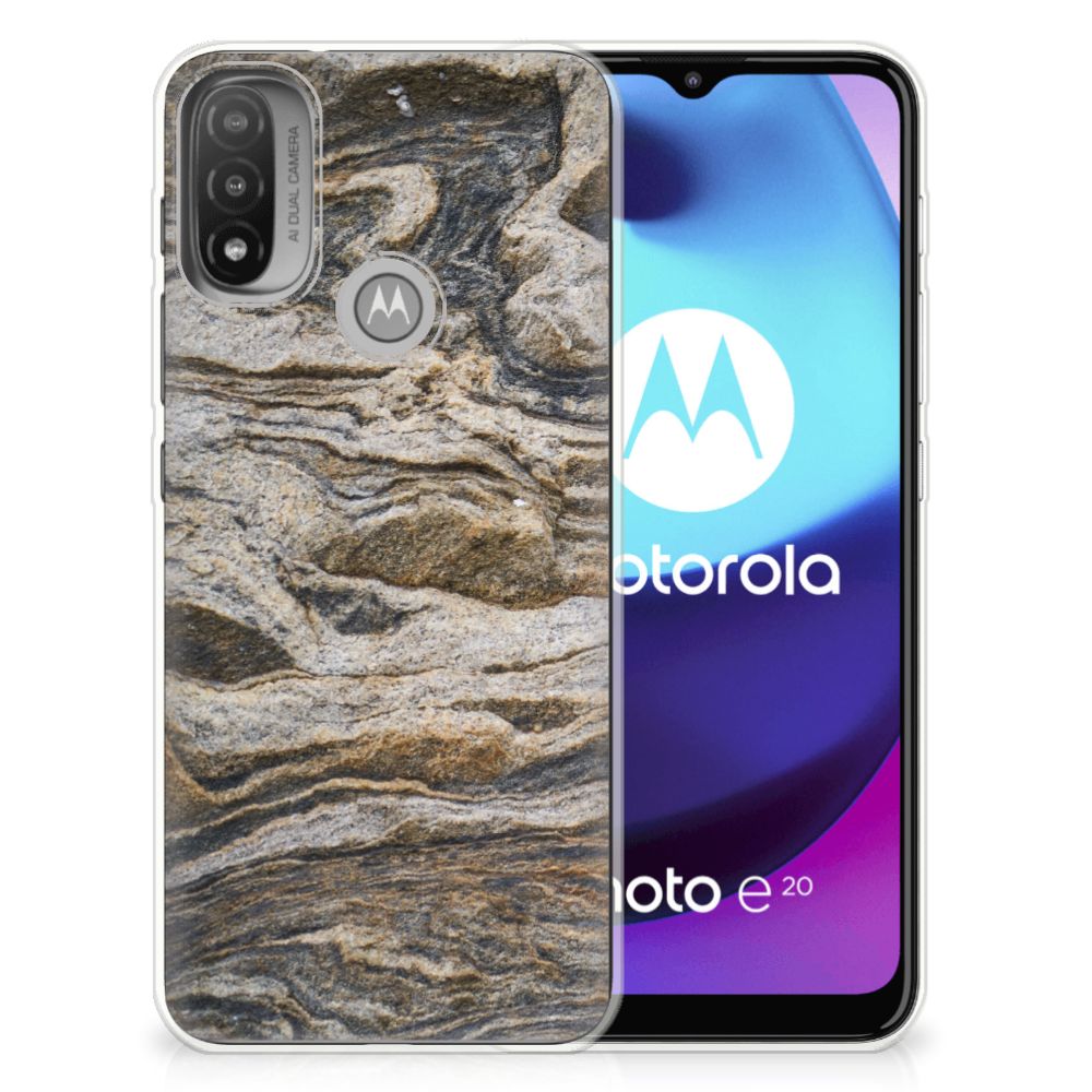 Motorola Moto E20 | E40 TPU Siliconen Hoesje Steen