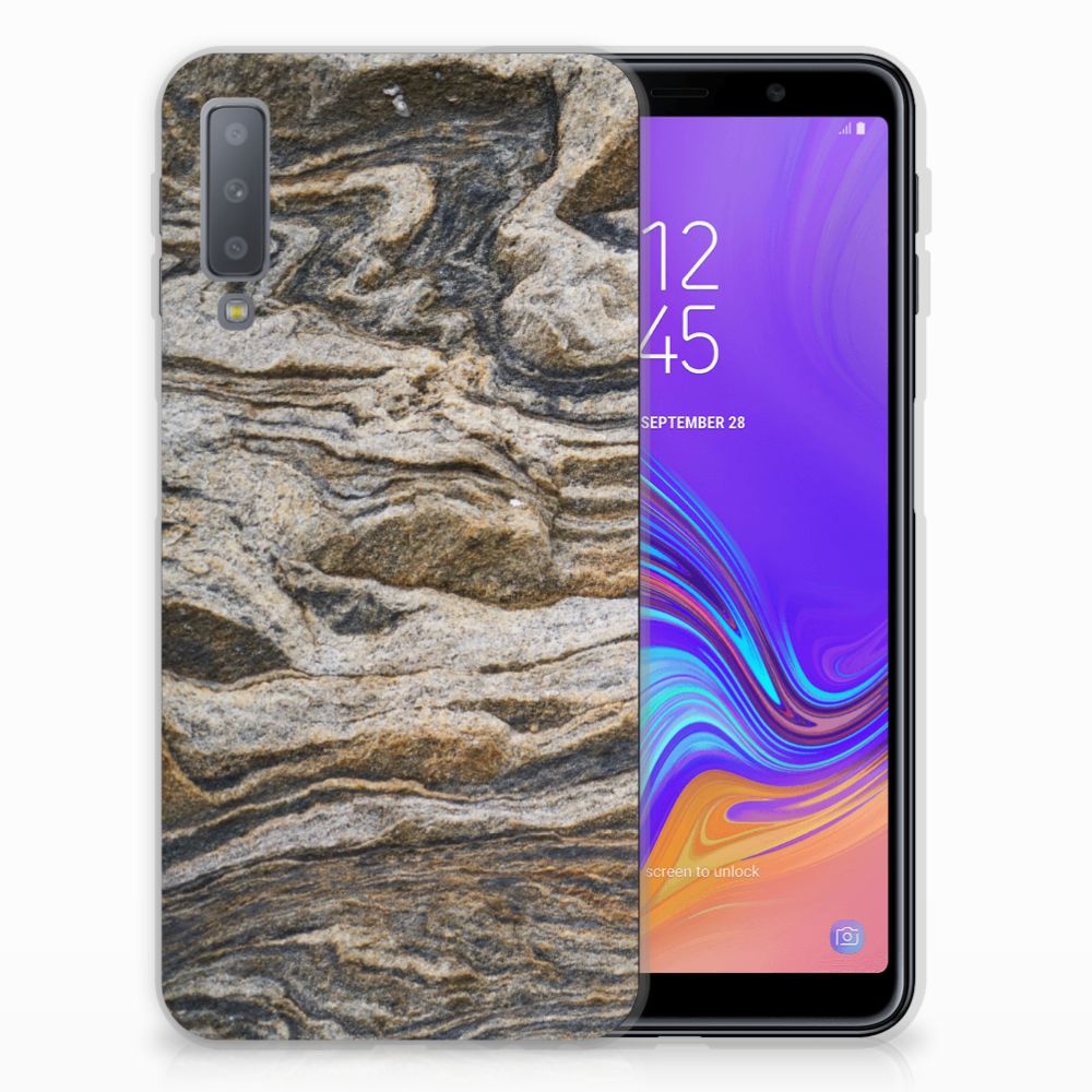 Samsung Galaxy A7 (2018) TPU Siliconen Hoesje Steen