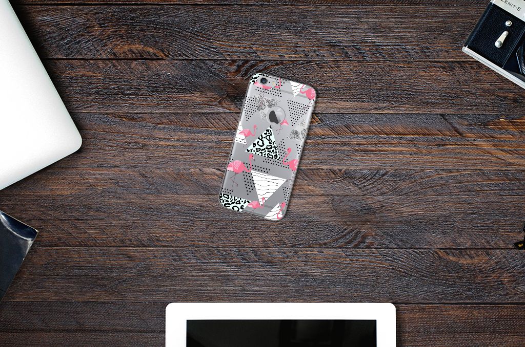 Apple iPhone 6 Plus | 6s Plus TPU Hoesje Flamingo Triangle