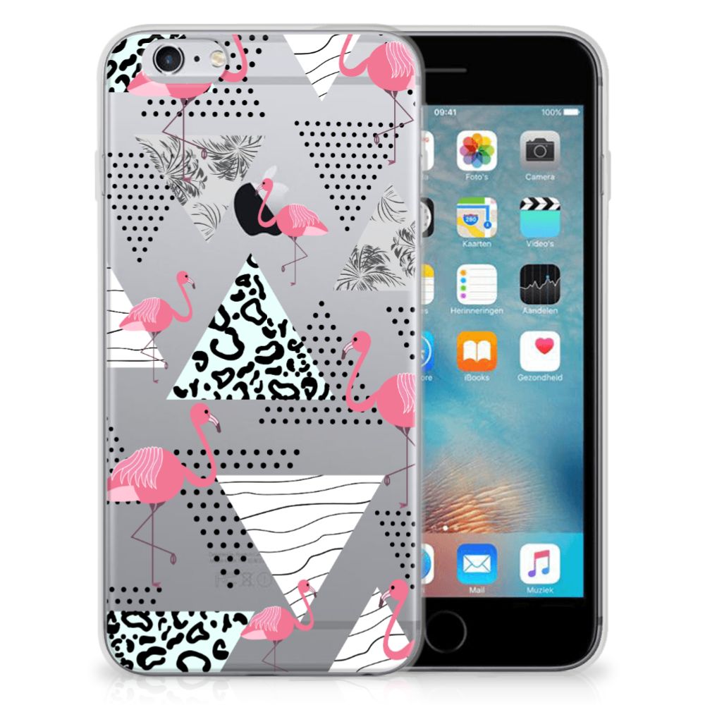 Apple iPhone 6 | 6s TPU Hoesje Flamingo Triangle