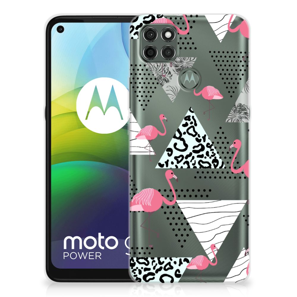 Motorola Moto G9 Power TPU Hoesje Flamingo Triangle