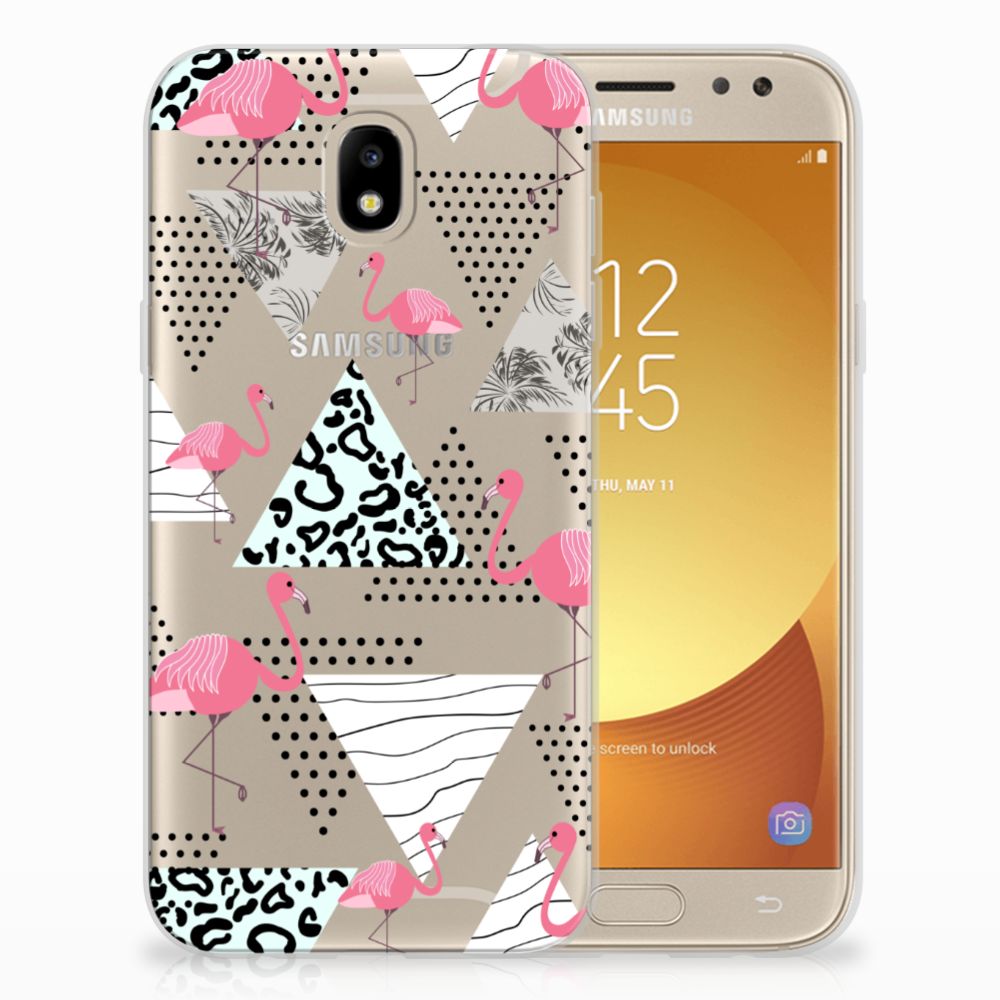 Samsung Galaxy J5 2017 TPU Hoesje Flamingo Triangle