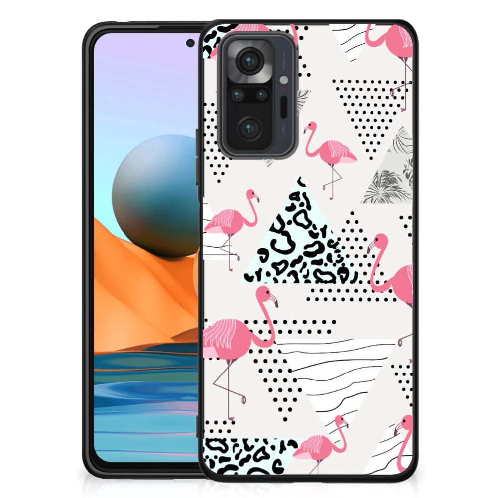 Xiaomi Redmi Note 10 Pro Dierenprint Telefoonhoesje Flamingo Triangle