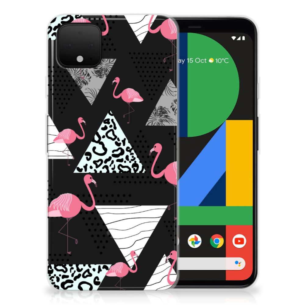 Google Pixel 4 XL TPU Hoesje Flamingo Triangle