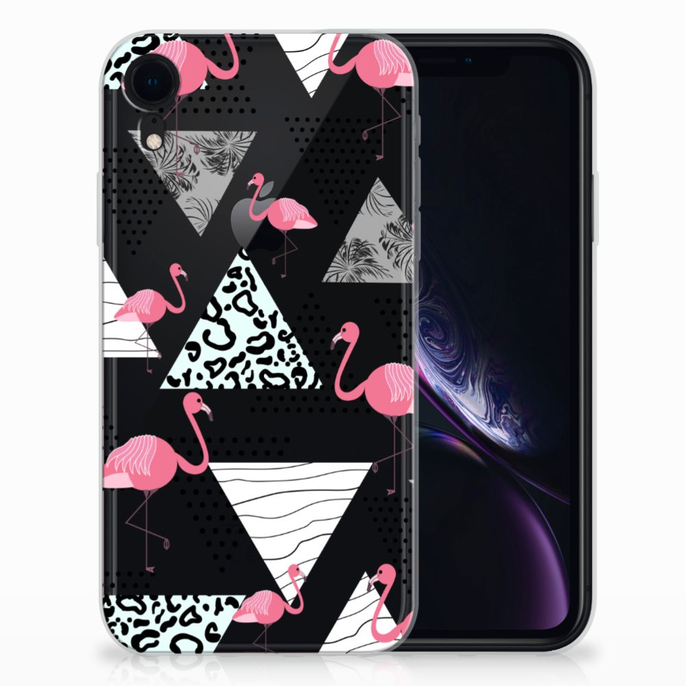 Apple iPhone Xr Uniek TPU Hoesje Flamingo Triangle