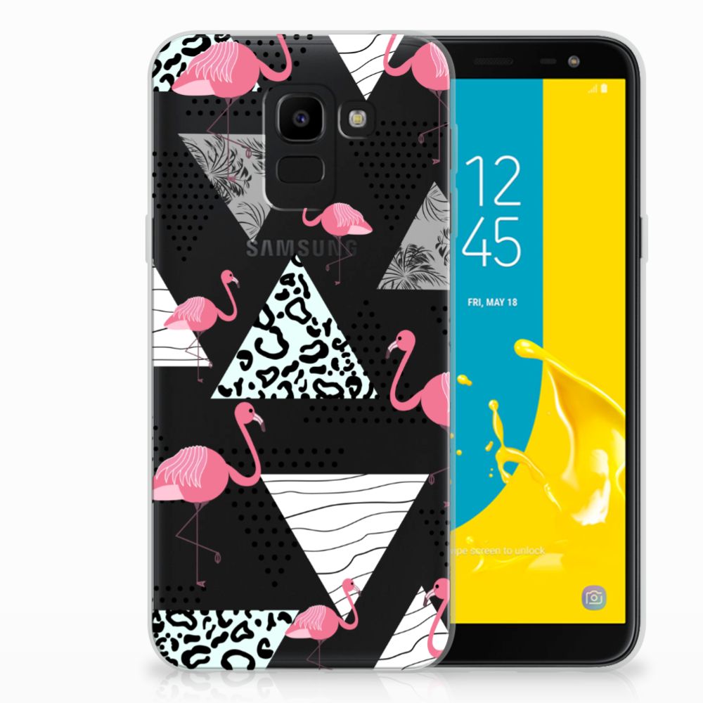 Samsung Galaxy J6 2018 TPU Hoesje Flamingo Triangle