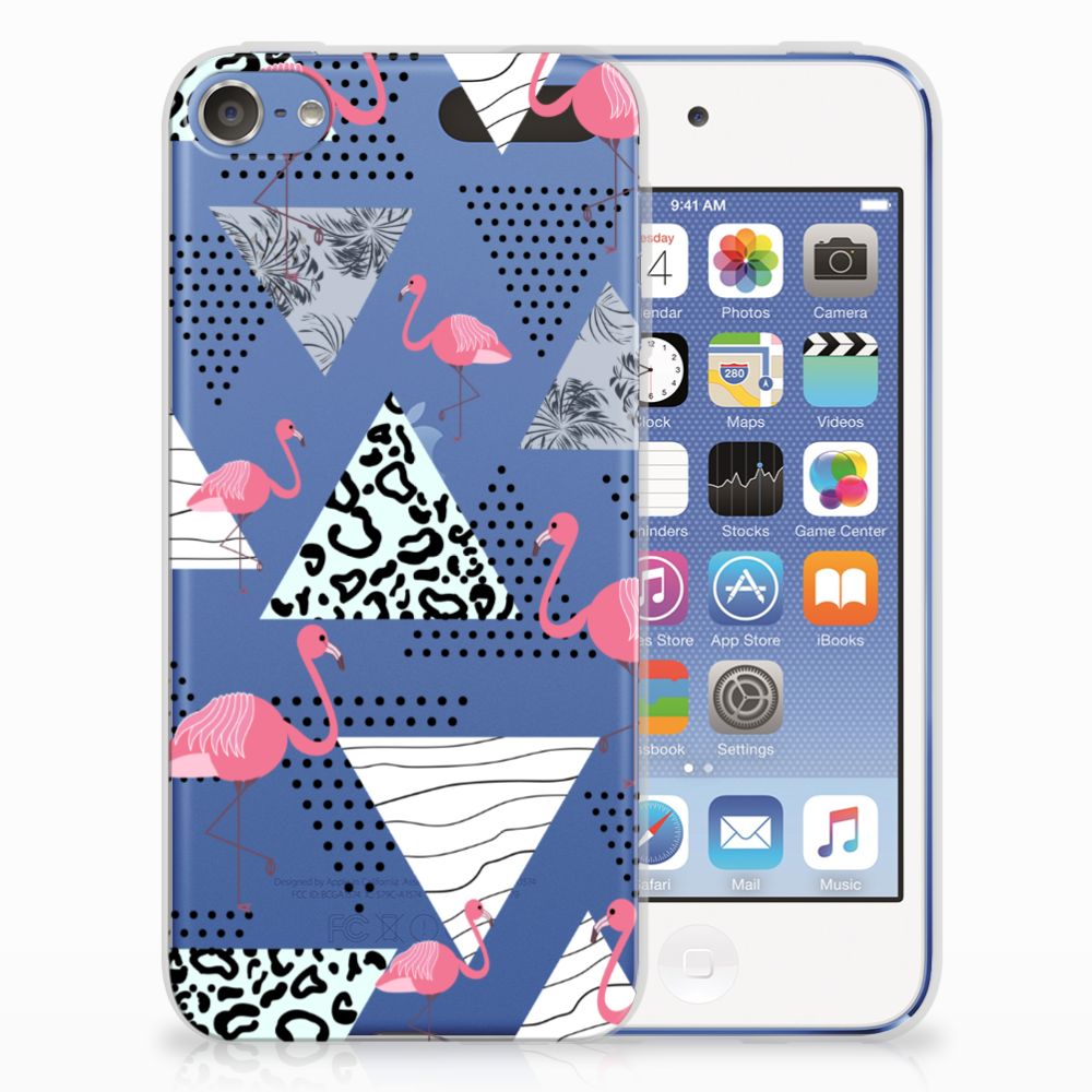Apple iPod Touch 5 | 6 Uniek TPU Hoesje Flamingo Triangle
