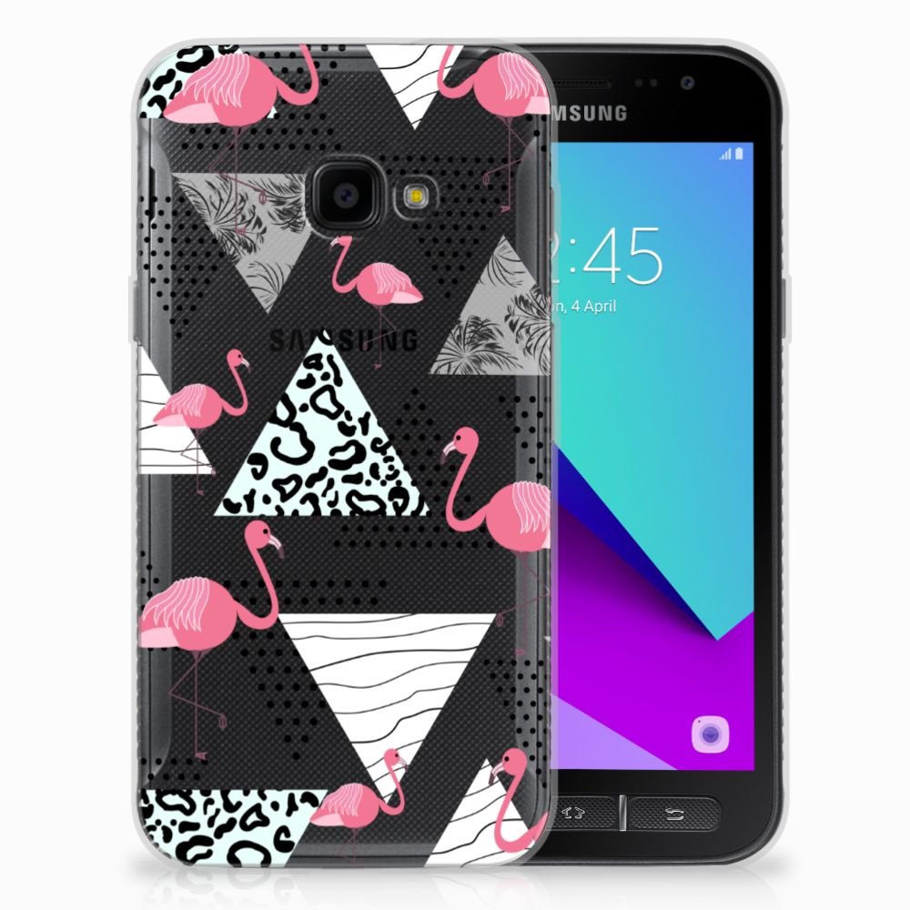 Samsung Galaxy Xcover 4 | Xcover 4s TPU Hoesje Flamingo Triangle