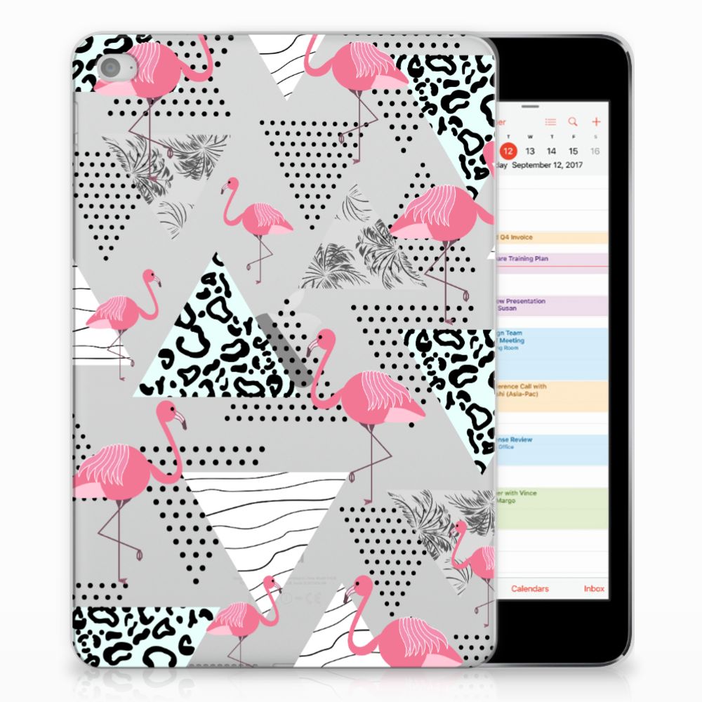 Apple iPad Mini 4 Uniek Tablethoesje Flamingo Triangle