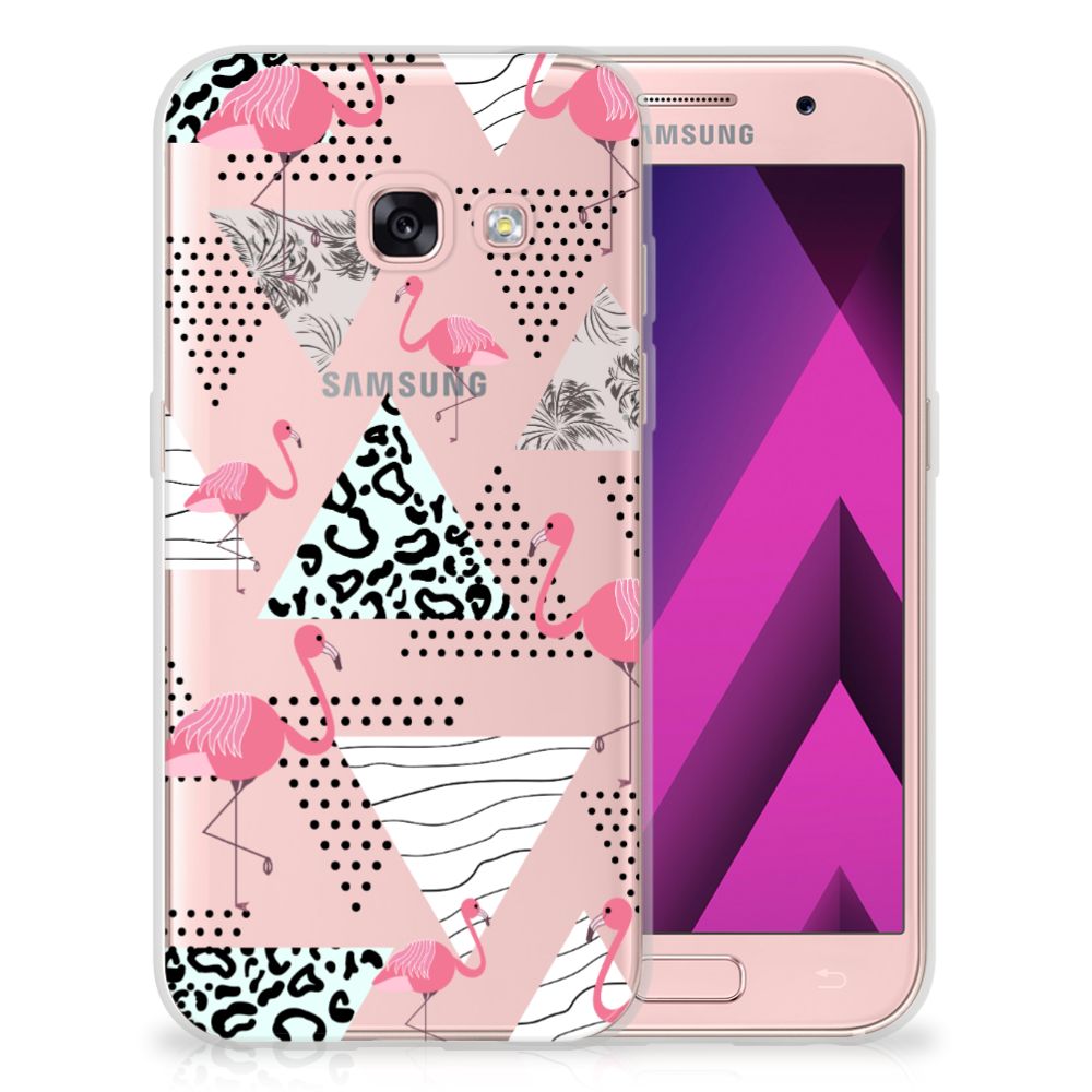 Samsung Galaxy A3 2017 TPU Hoesje Flamingo Triangle