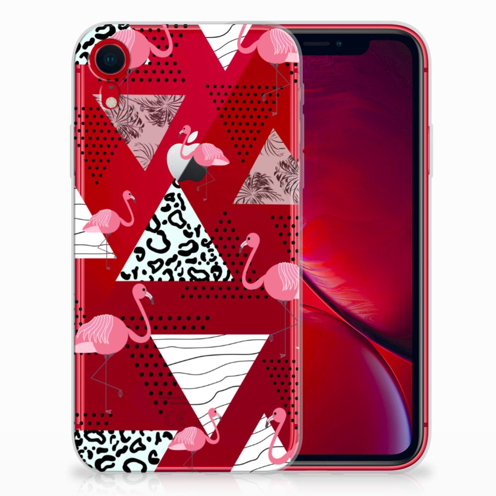 Apple iPhone Xr TPU Hoesje Flamingo Triangle