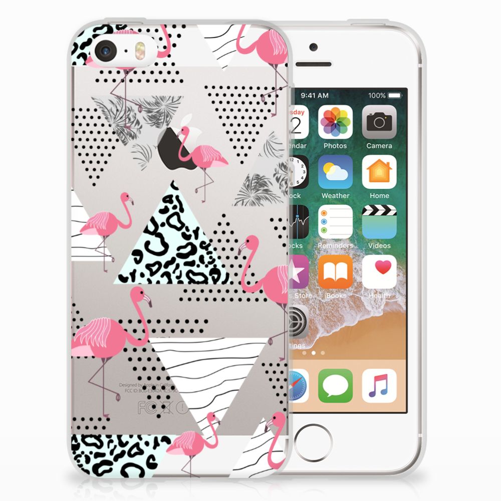 Apple iPhone SE | 5S TPU Hoesje Flamingo Triangle