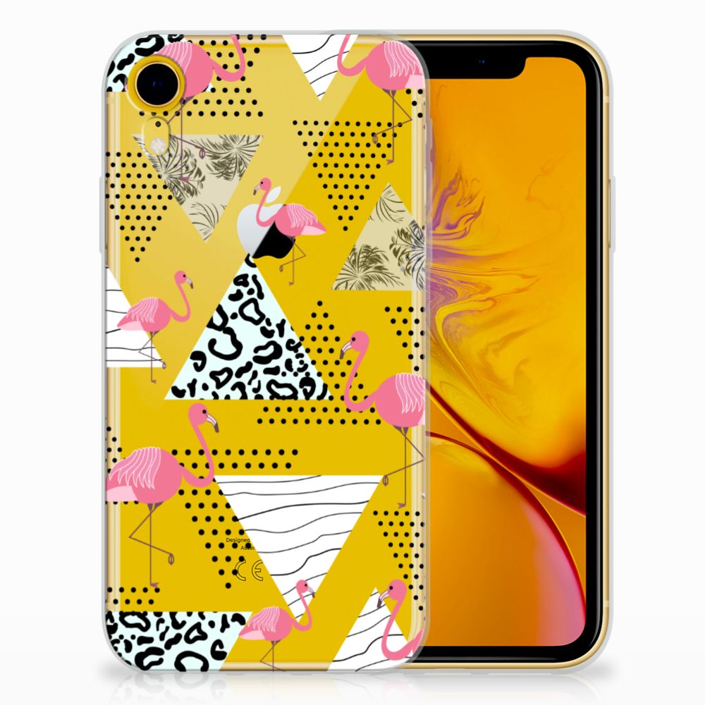 Apple iPhone Xr TPU Hoesje Flamingo Triangle