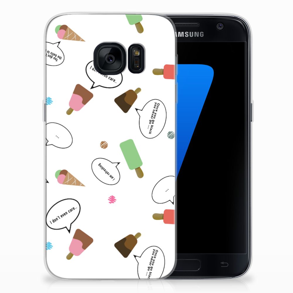 Samsung Galaxy S7 Siliconen Case IJsjes