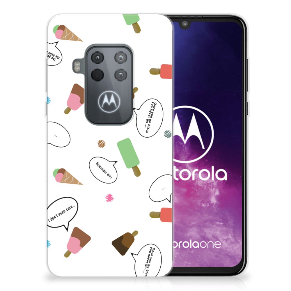 Motorola One Zoom Siliconen Case IJsjes