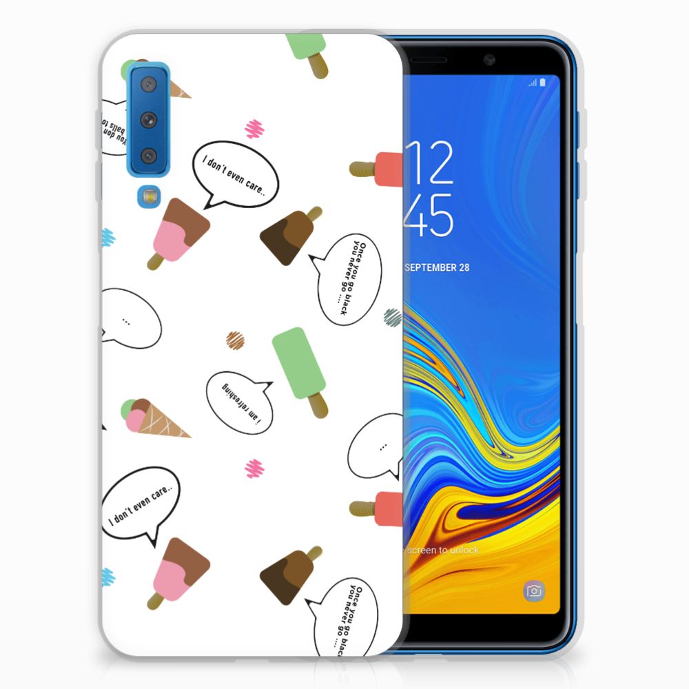 Samsung Galaxy A7 (2018) Siliconen Case IJsjes