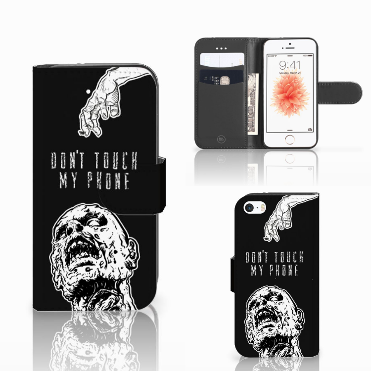 Portemonnee Hoesje Apple iPhone 5 | 5s | SE Zombie