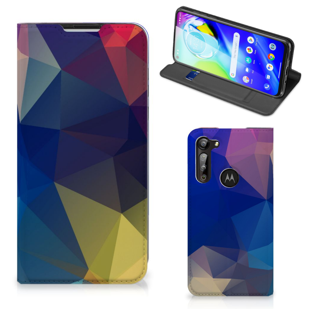 Motorola Moto G8 Power Stand Case Polygon Dark
