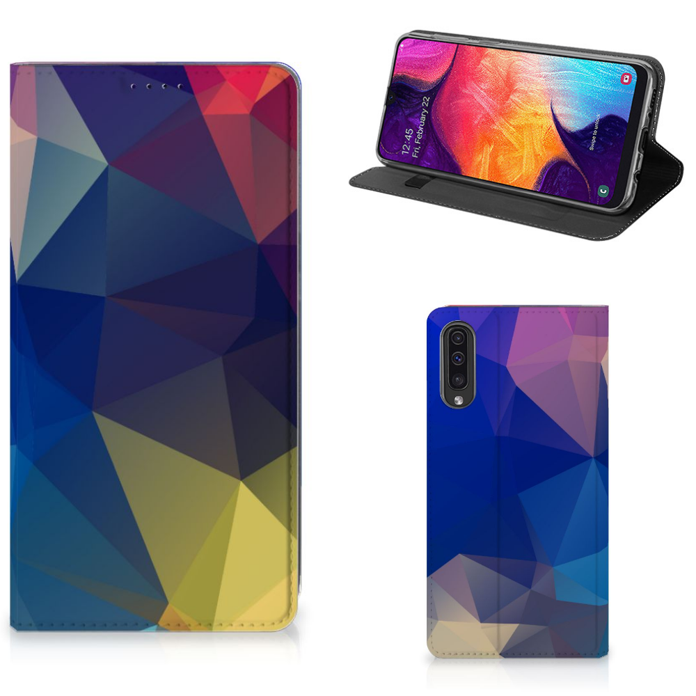 Samsung Galaxy A50 Stand Case Polygon Dark