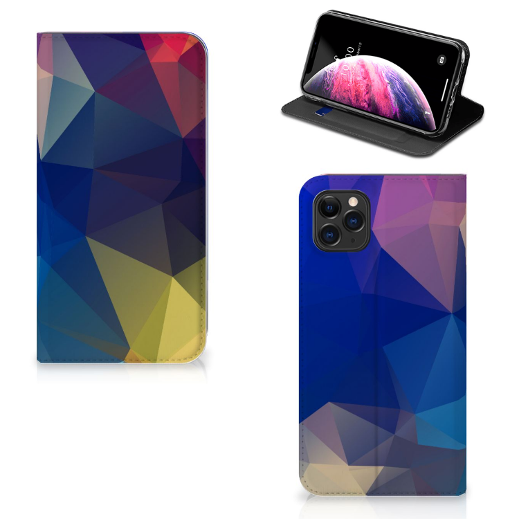 Apple iPhone 11 Pro Max Stand Case Polygon Dark