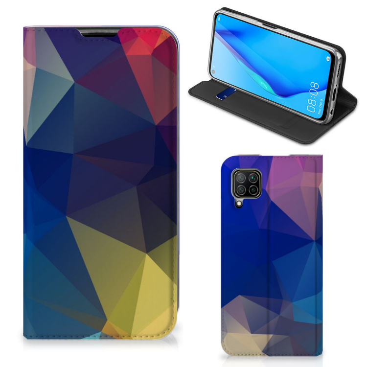 Huawei P40 Lite Stand Case Polygon Dark