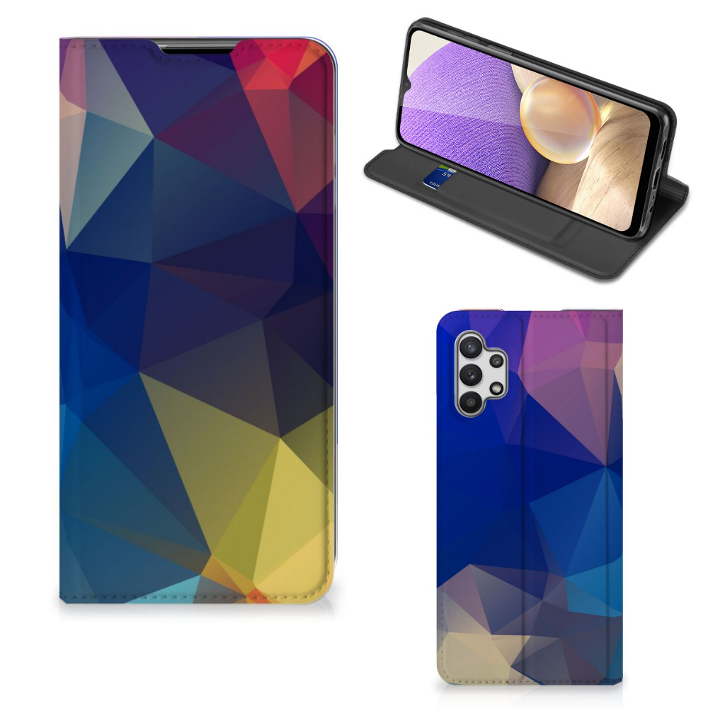 Samsung Galaxy A32 5G Stand Case Polygon Dark