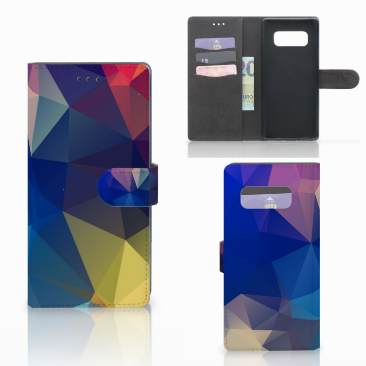 Samsung Galaxy Note 8 Book Case Polygon Dark