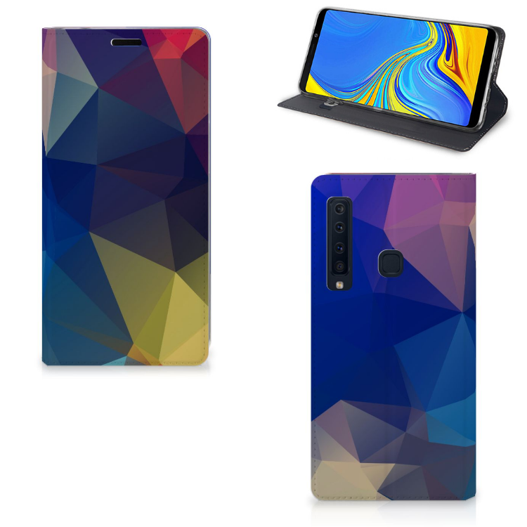 Samsung Galaxy A9 (2018) Uniek Standcase Hoesje Polygon Dark