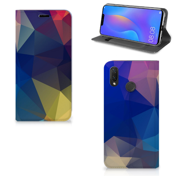 Huawei P Smart Plus Stand Case Polygon Dark