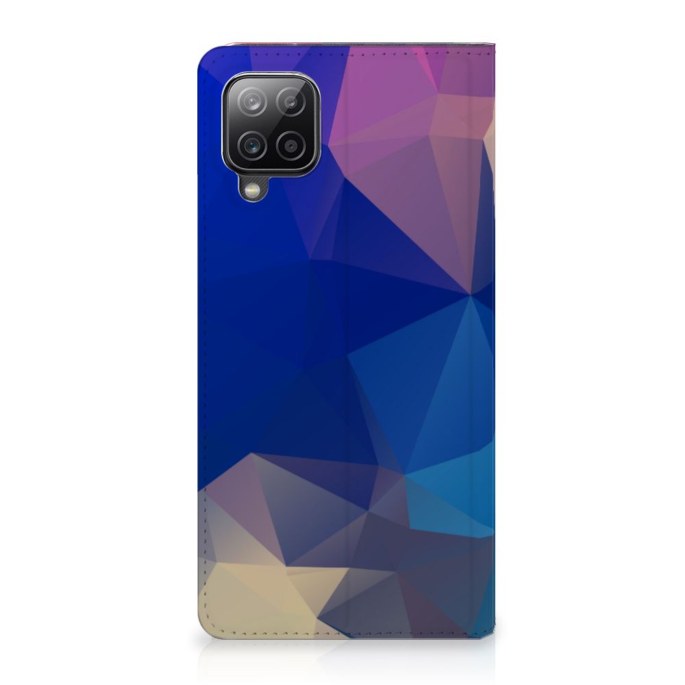 Samsung Galaxy A12 Stand Case Polygon Dark