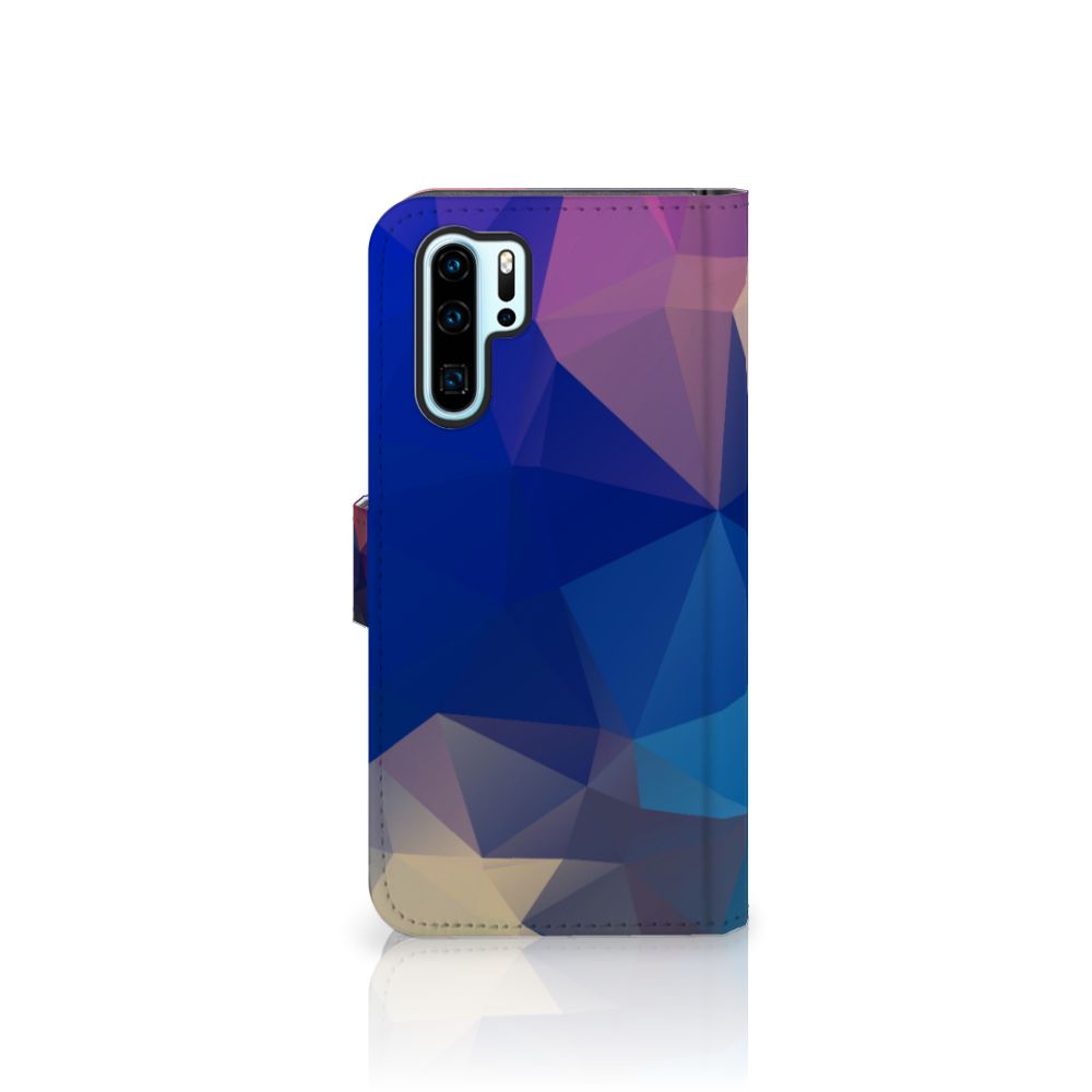 Huawei P30 Pro Book Case Polygon Dark