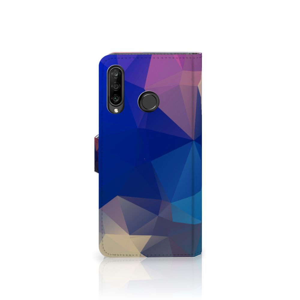 Huawei P30 Lite (2020) Book Case Polygon Dark